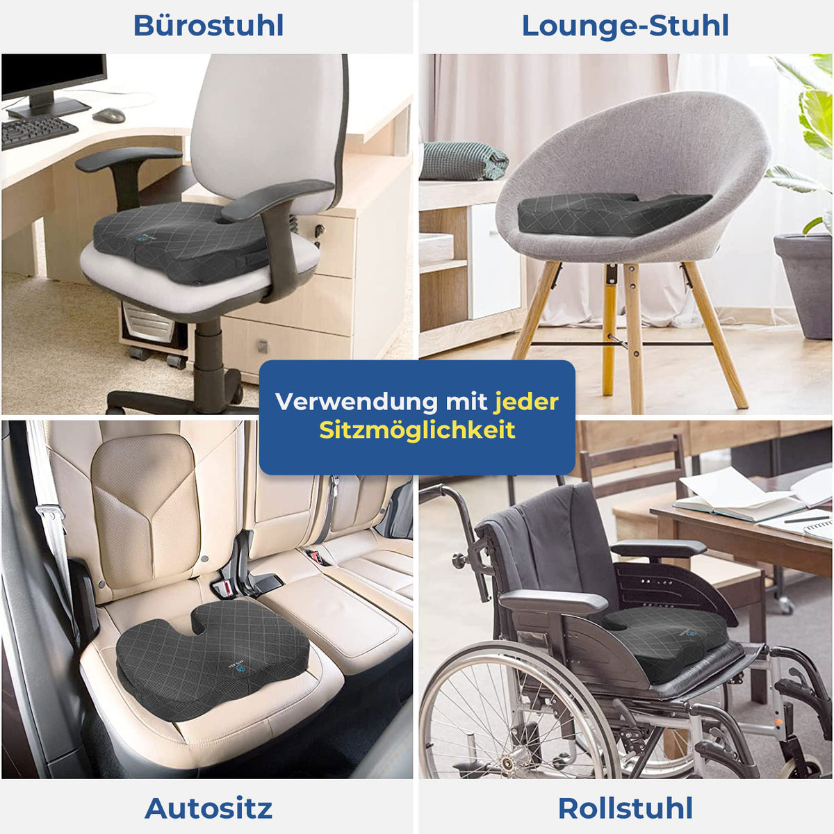 Orthopädisches Sitzkissen - Steißbeinkissen / Keilkissen