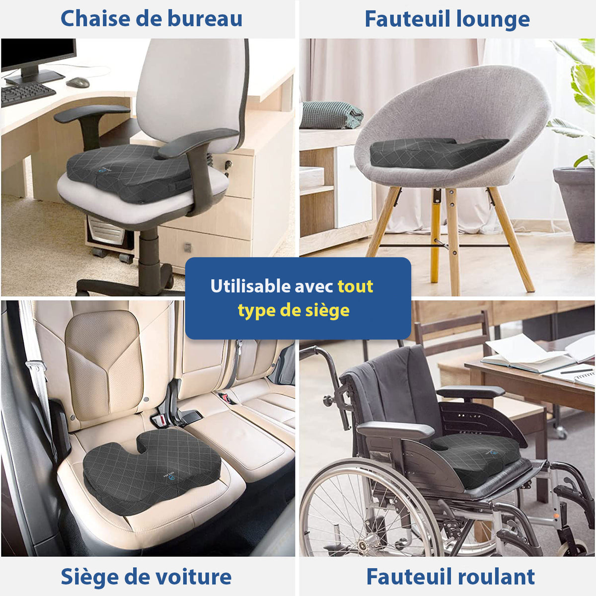 Coussin d’assise orthopédique - coussin coccyx / coussin cale