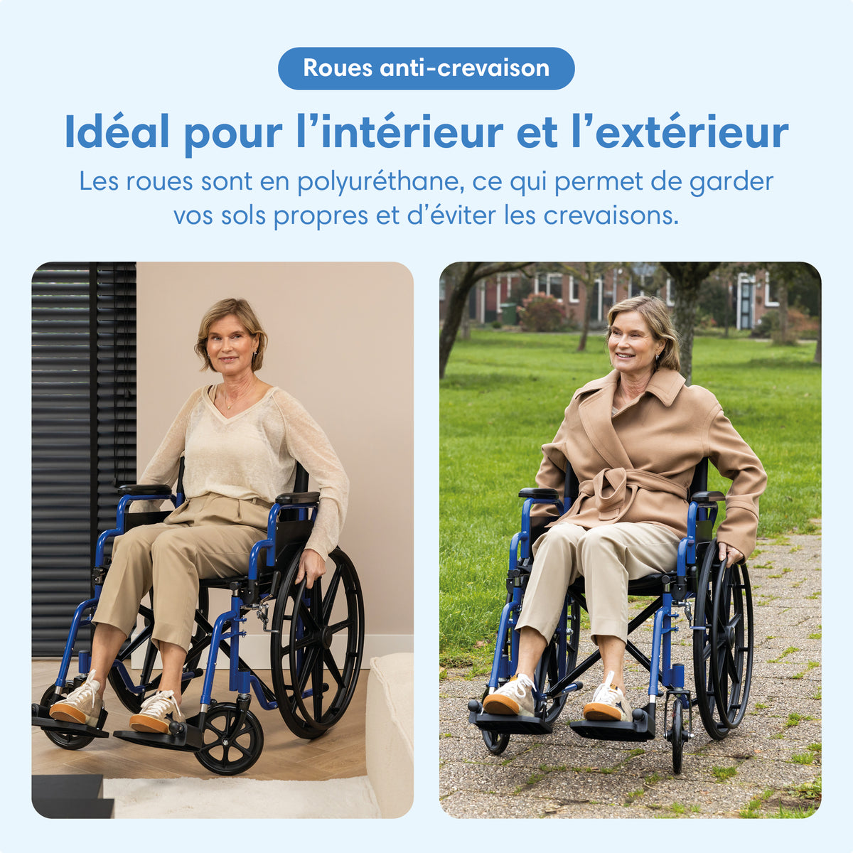 Fauteuil roulant - léger et pliable