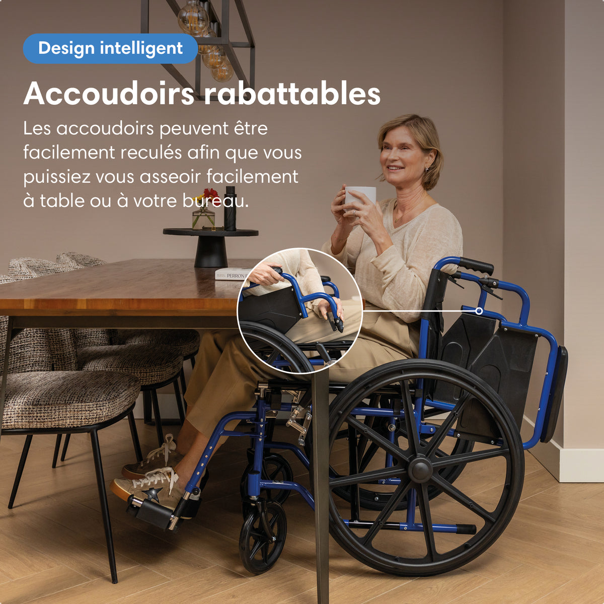 Fauteuil roulant - léger et pliable