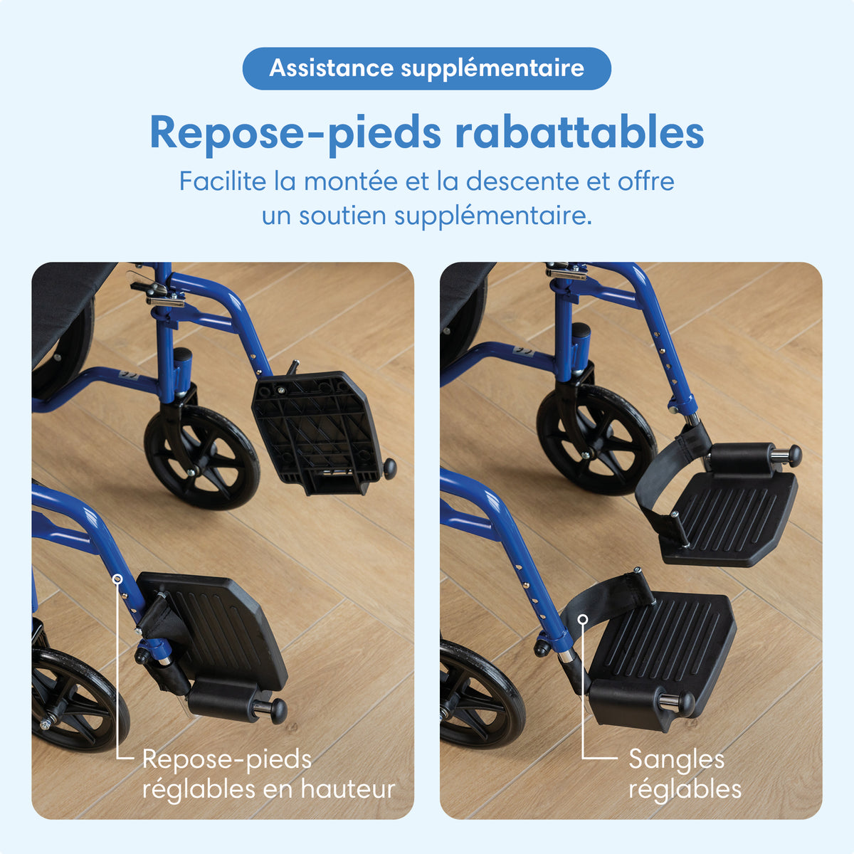 Fauteuil roulant - léger et pliable
