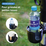 Porte-gobelet et porte-téléphone – pour rollator, fauteuil roulant, chariot, poussette & plus