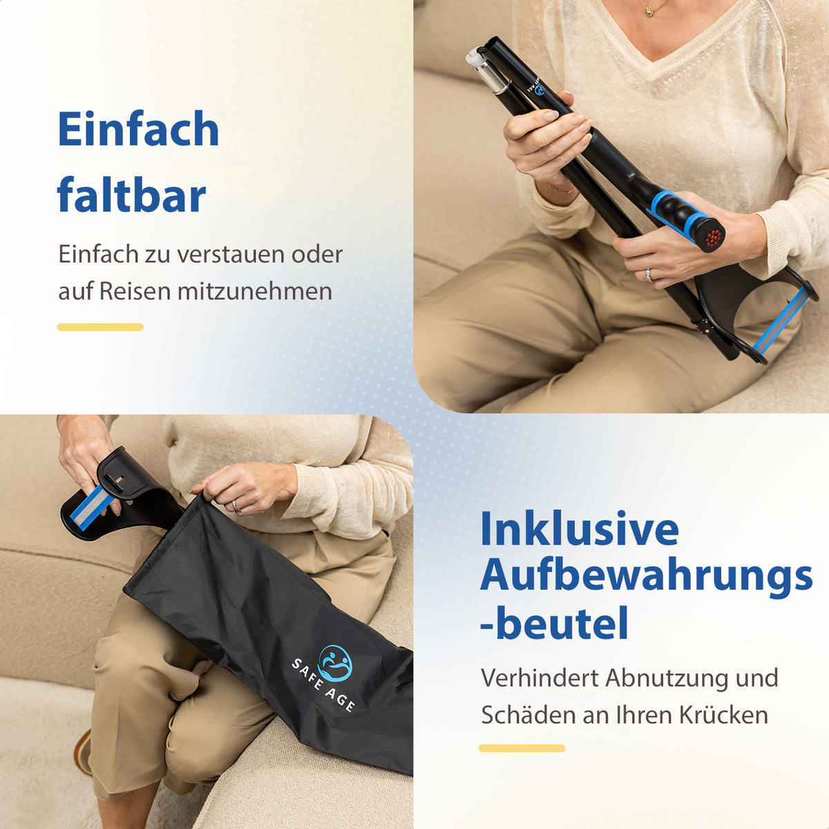 Faltbare Gehstützen