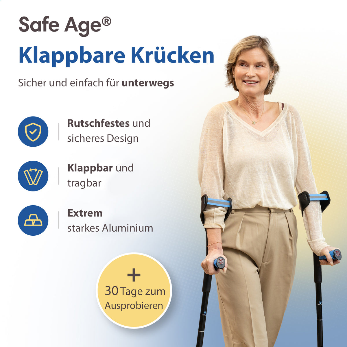 Faltbare Gehstützen