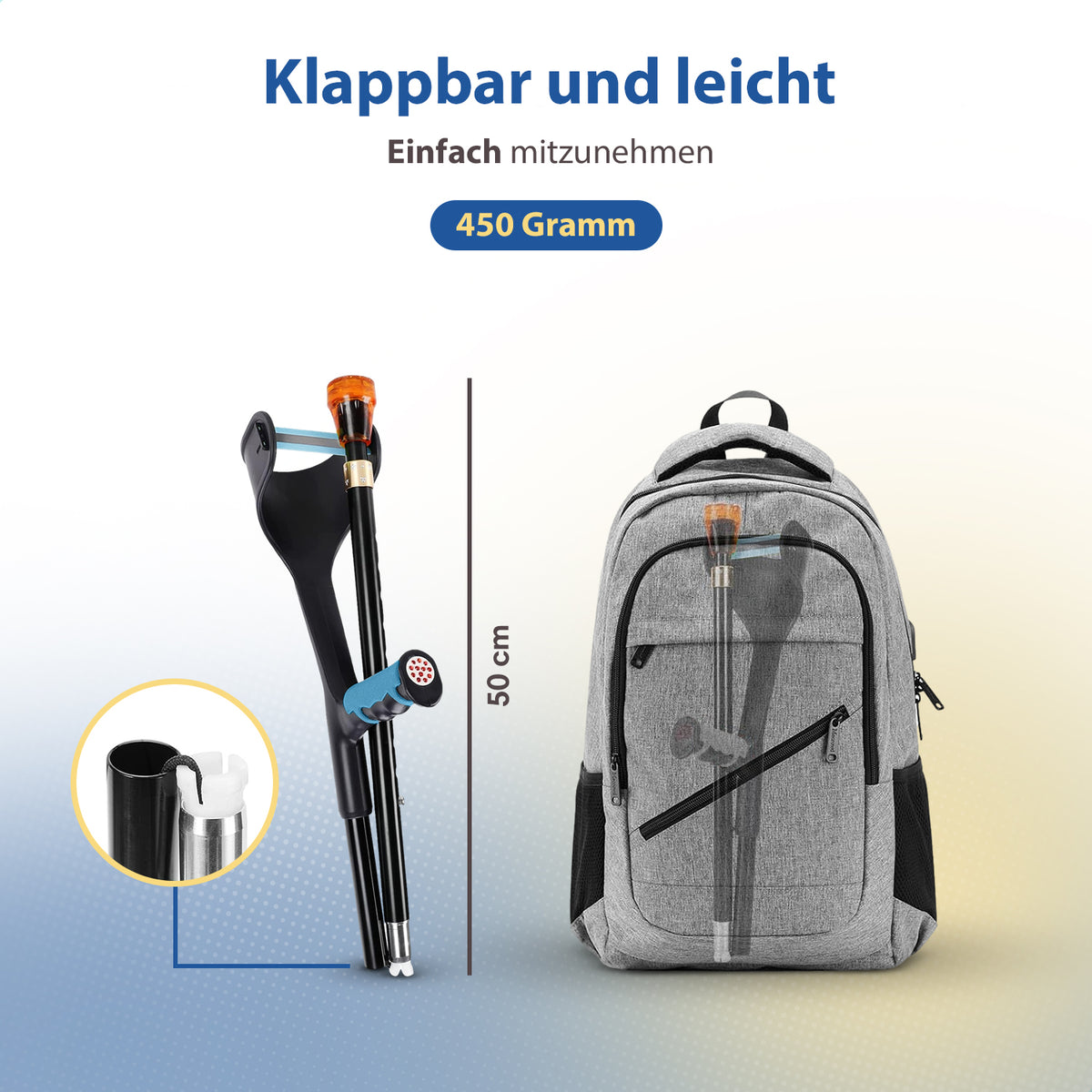 Faltbare Gehstützen