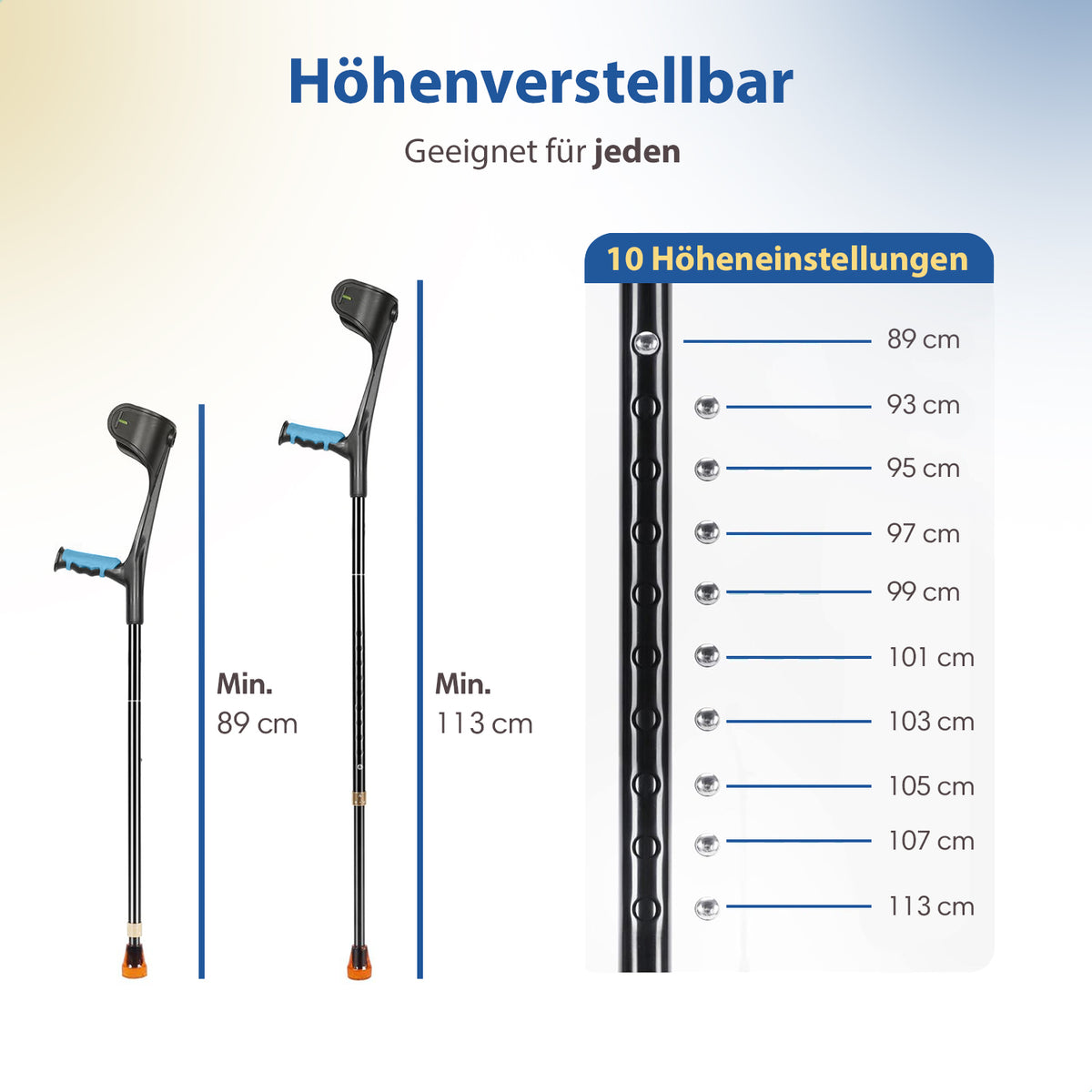 Faltbare Gehstützen