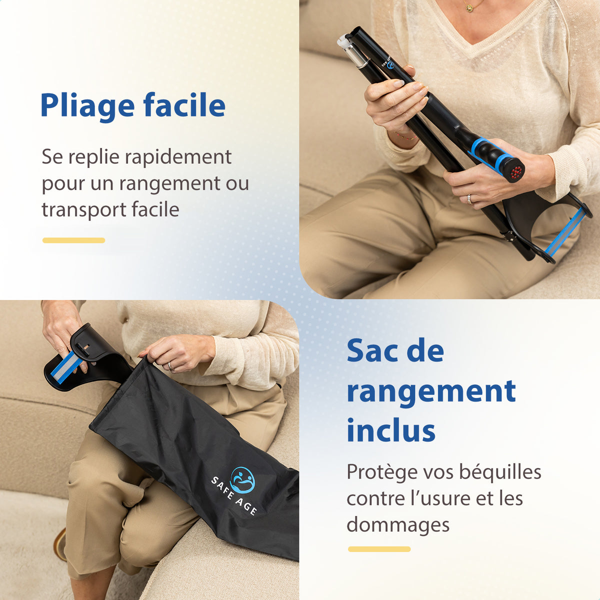 Béquilles pliables