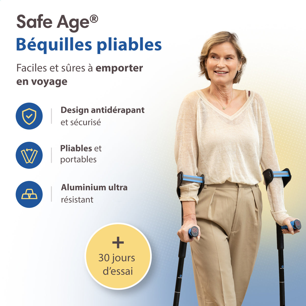 Béquilles pliables