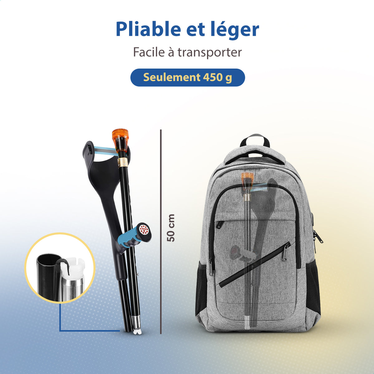 Béquilles pliables