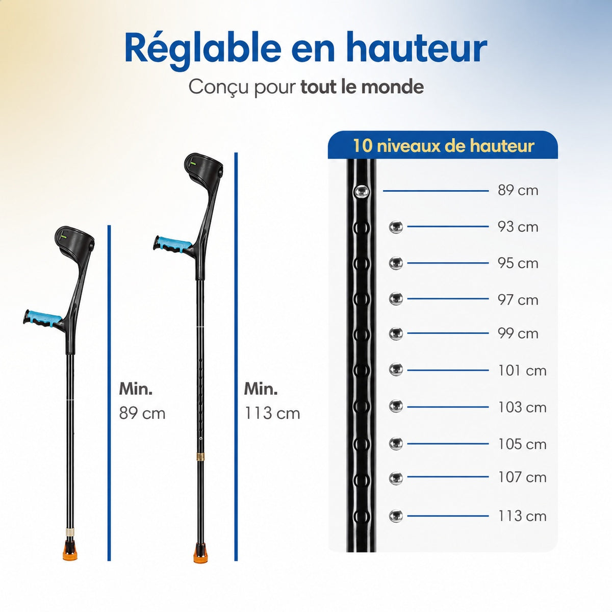 Béquilles pliables