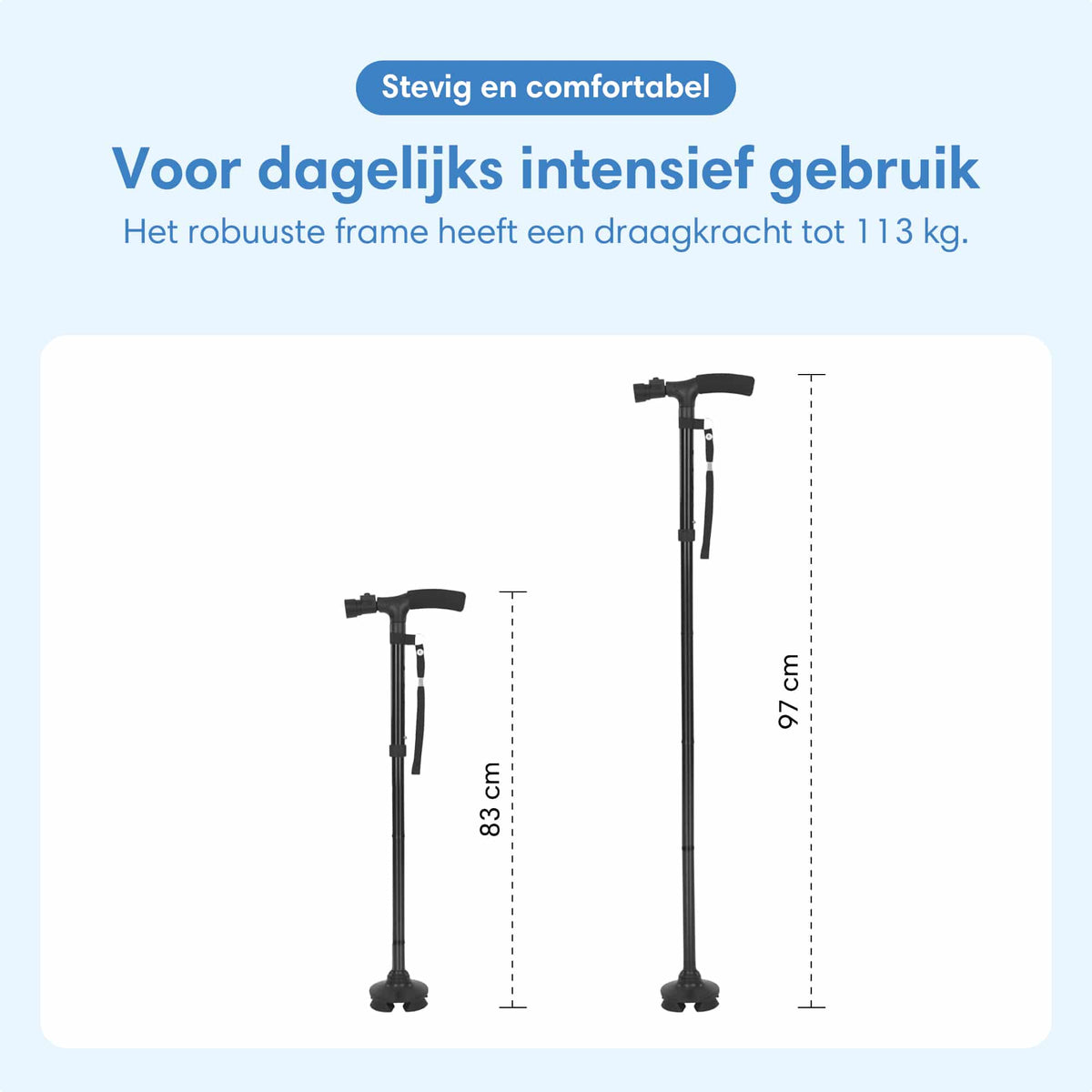 Wandelstok met LED verlichting