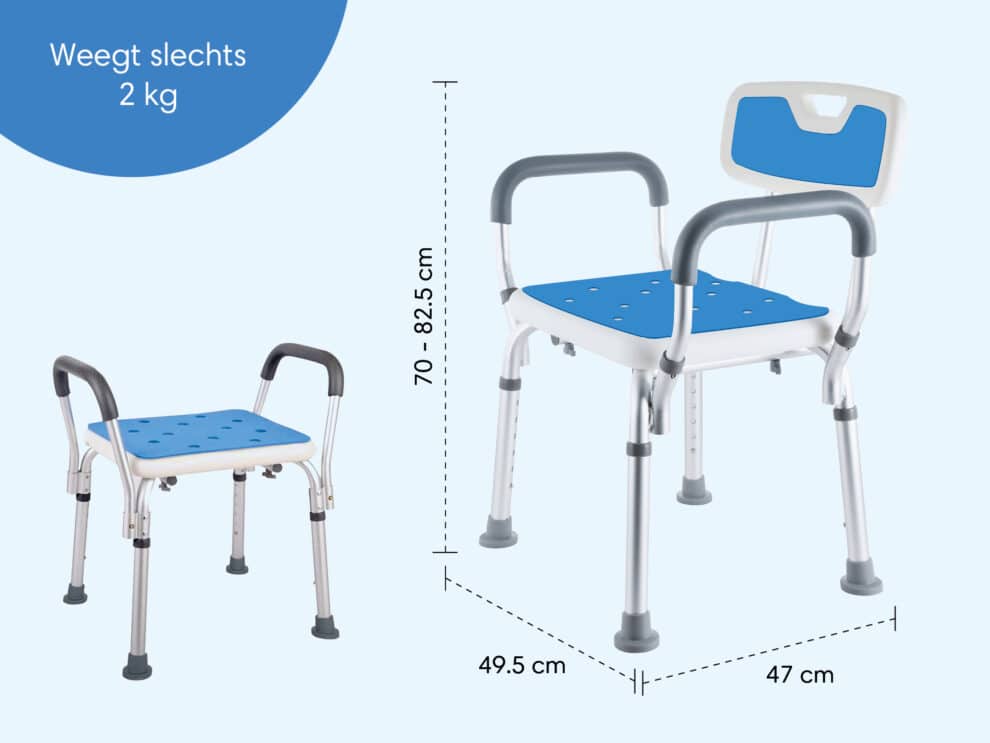 Stabiler & bequemer Duschstuhl
