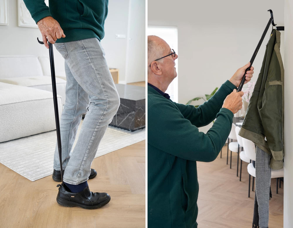 3-in-1-Schuhlöffel (Schuhlöffel, Anziehstab und Sockenhilfe)