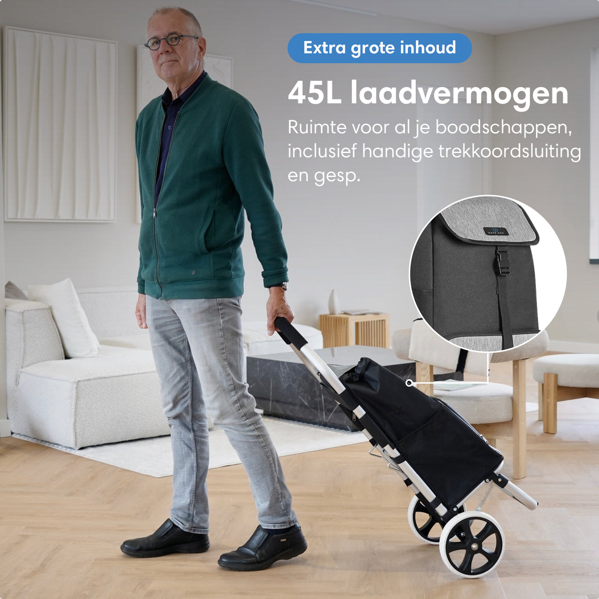 Safe Age boodschappentrolley met koelvak - afbeelding 4