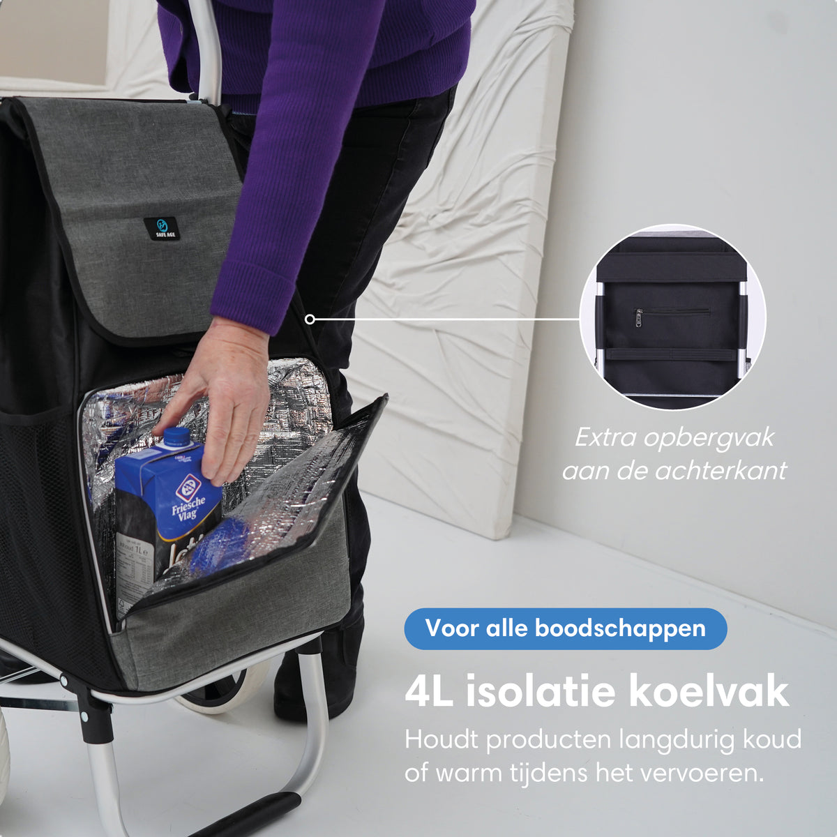 Safe Age boodschappentrolley met koelvak - afbeelding 5