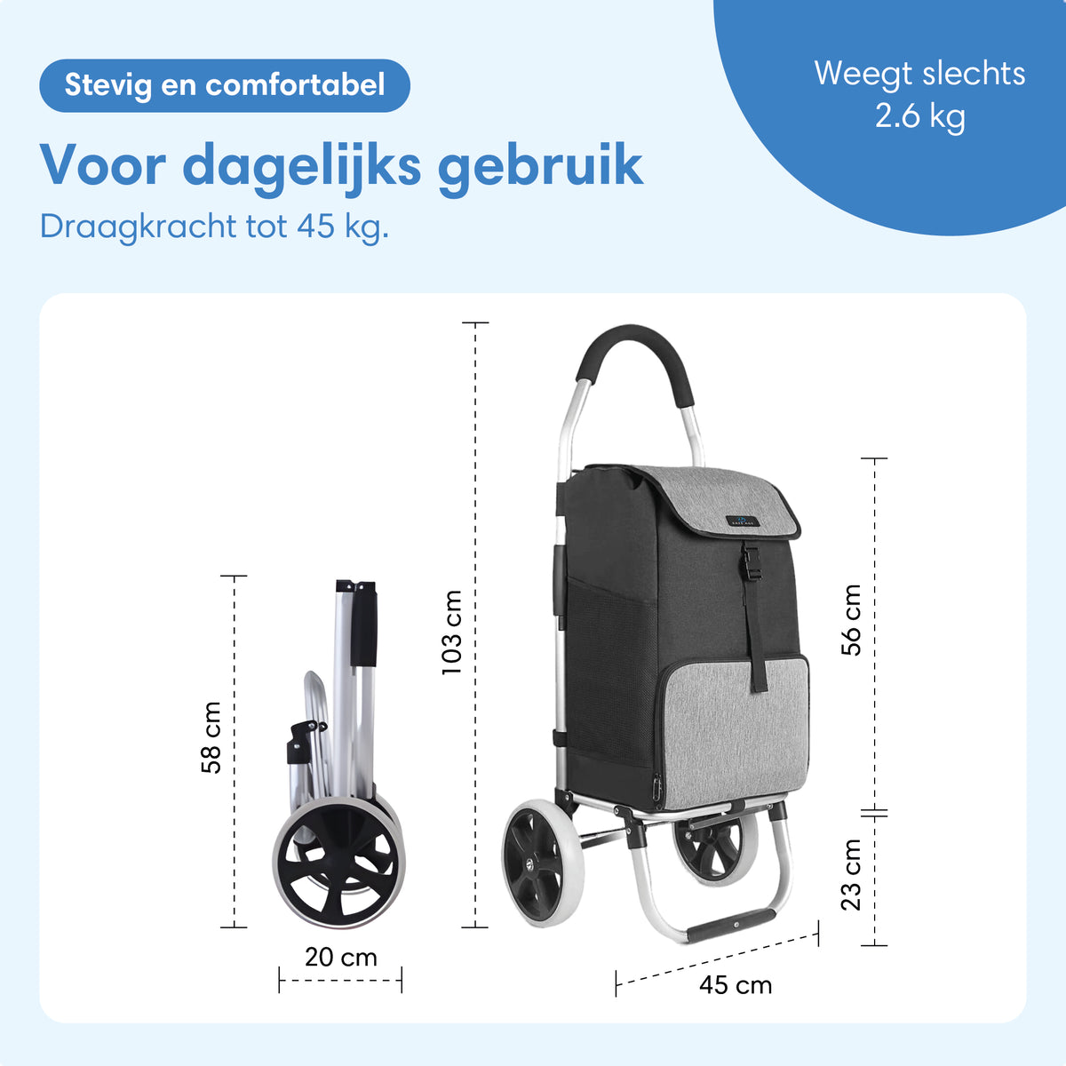 Safe Age boodschappentrolley met koelvak - afbeelding 6