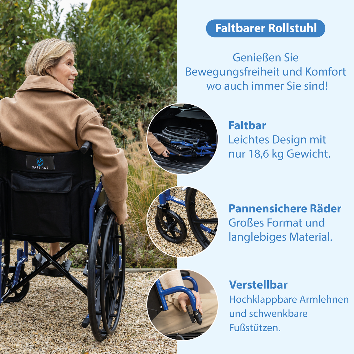 Rollstuhl - leicht und faltbar