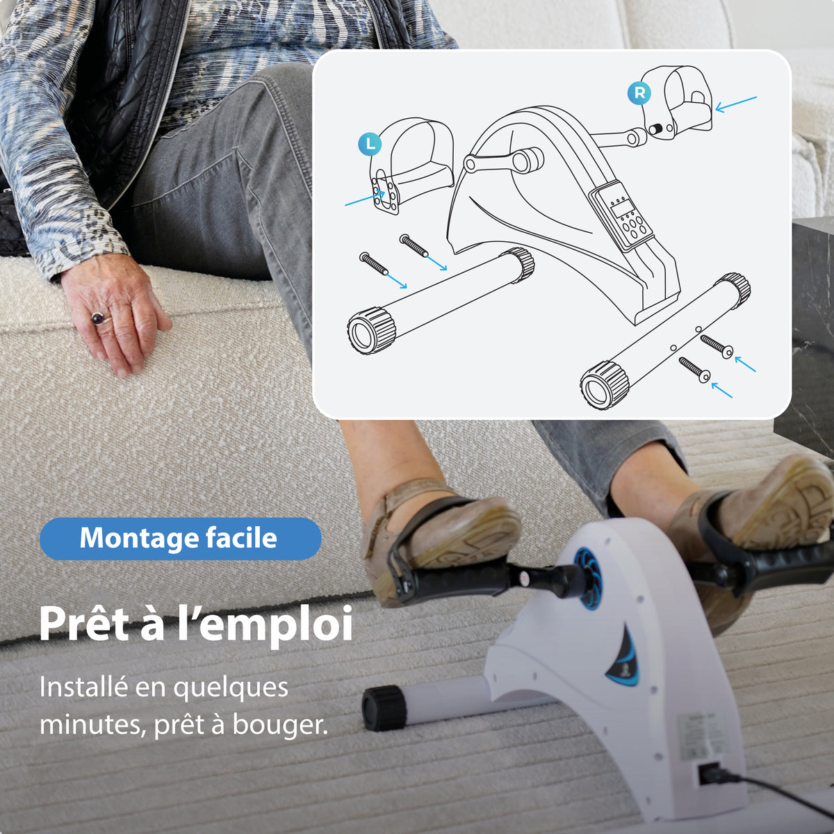 Pédalier d’exercice avec assistance électrique