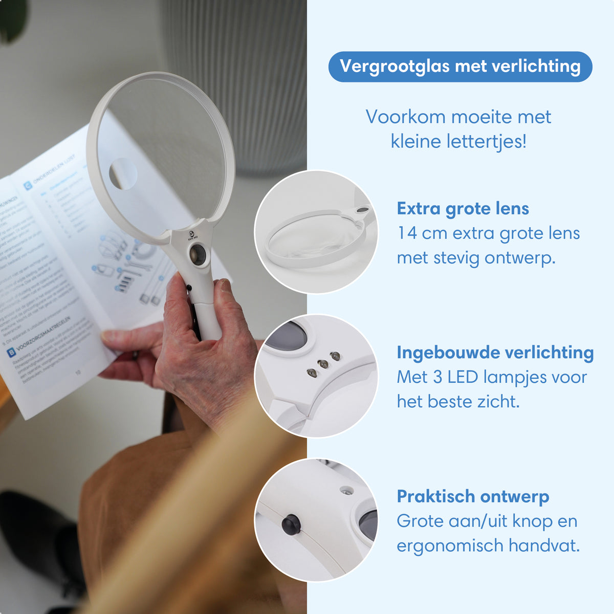 Safe Age vergrootglas met verlichting - afbeelding 4
