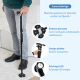 Canne de marche avec éclairage LED