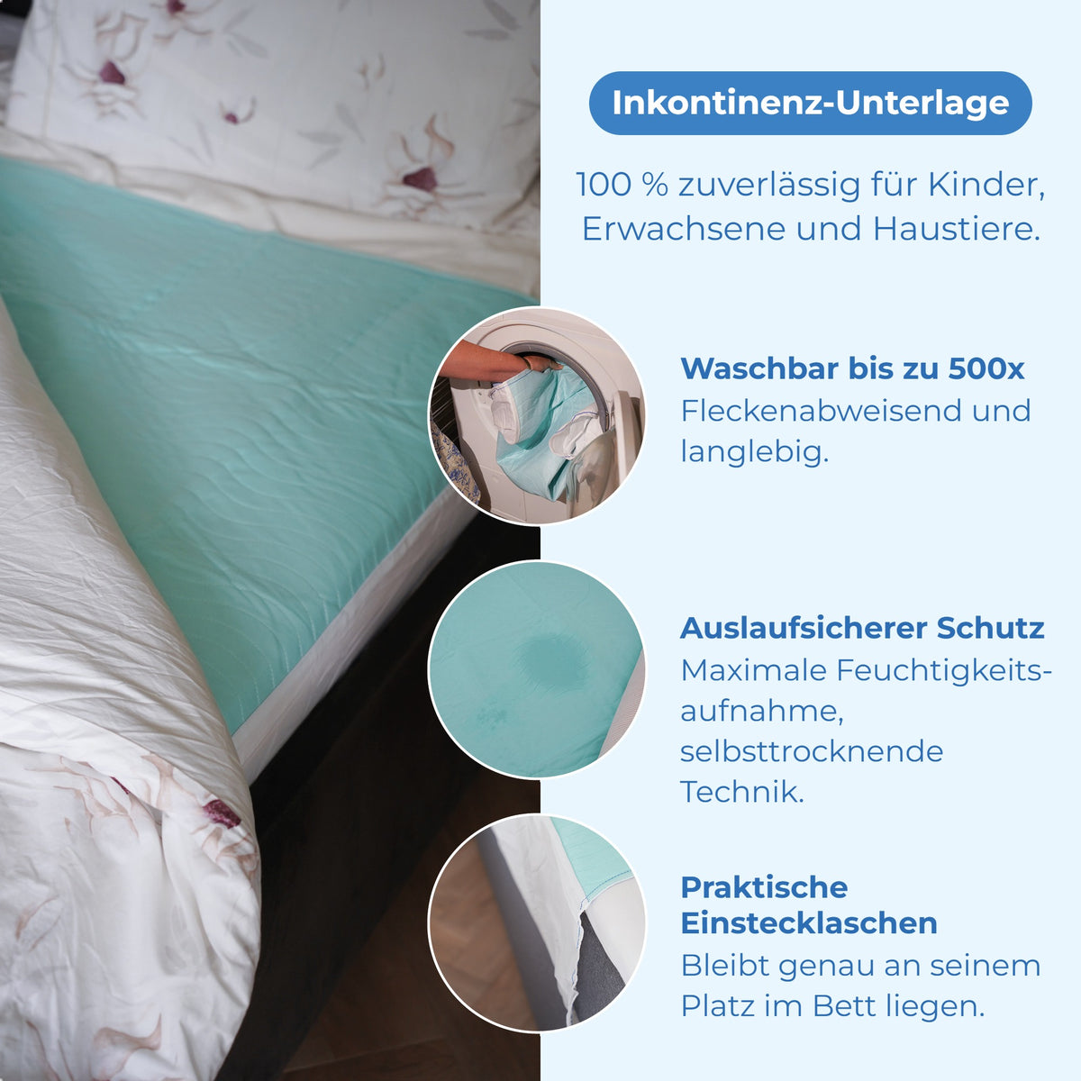 Waschbare Inkontinenzunterlagen