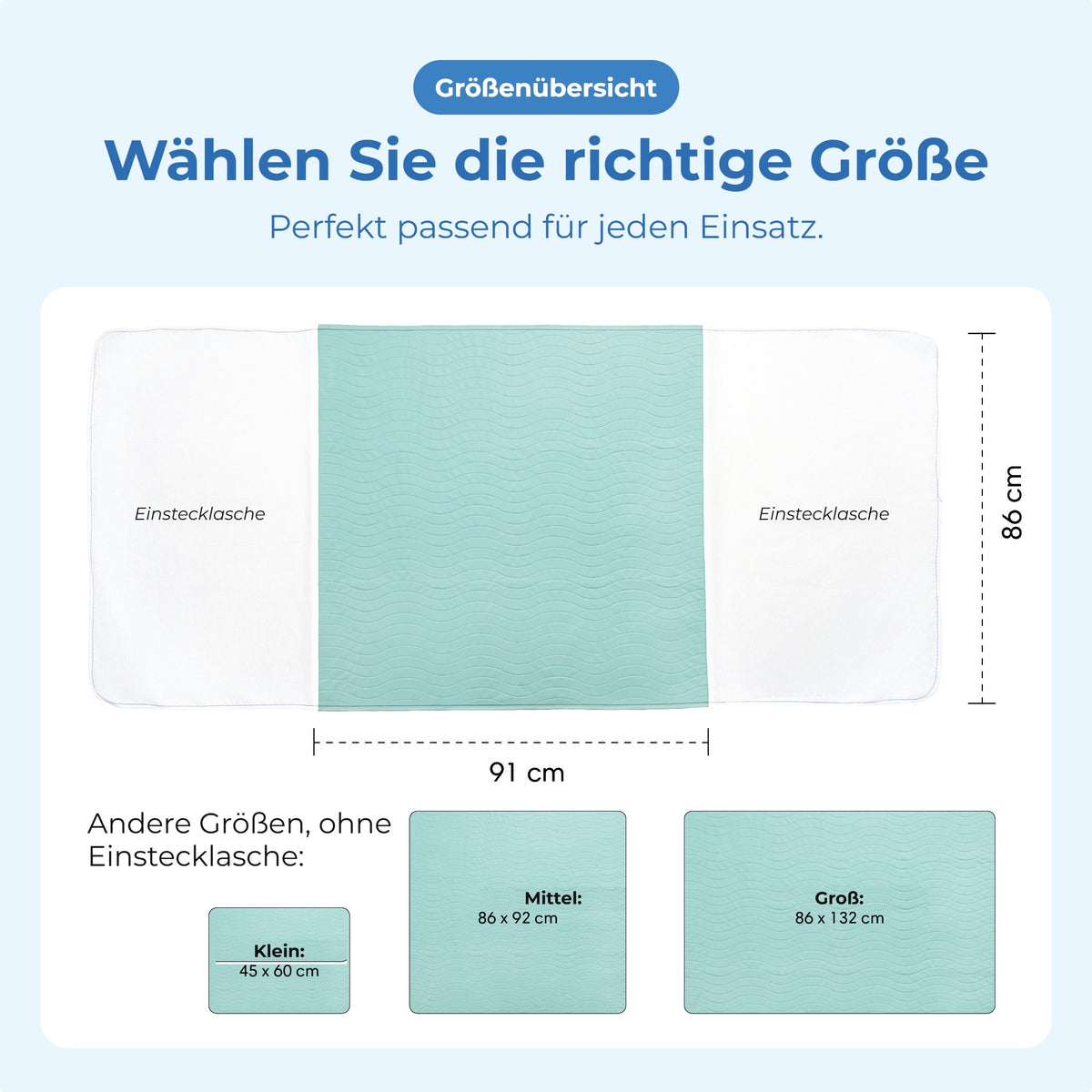 Waschbare Inkontinenzunterlagen