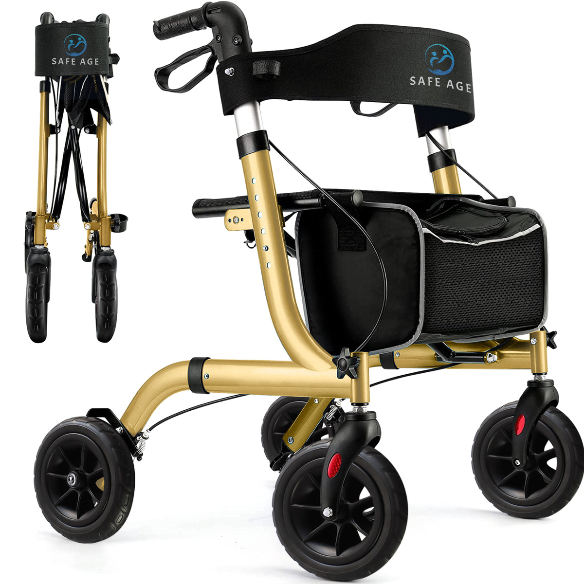Safe Age lichtgewicht opvouwbare rollator - afbeelding 13