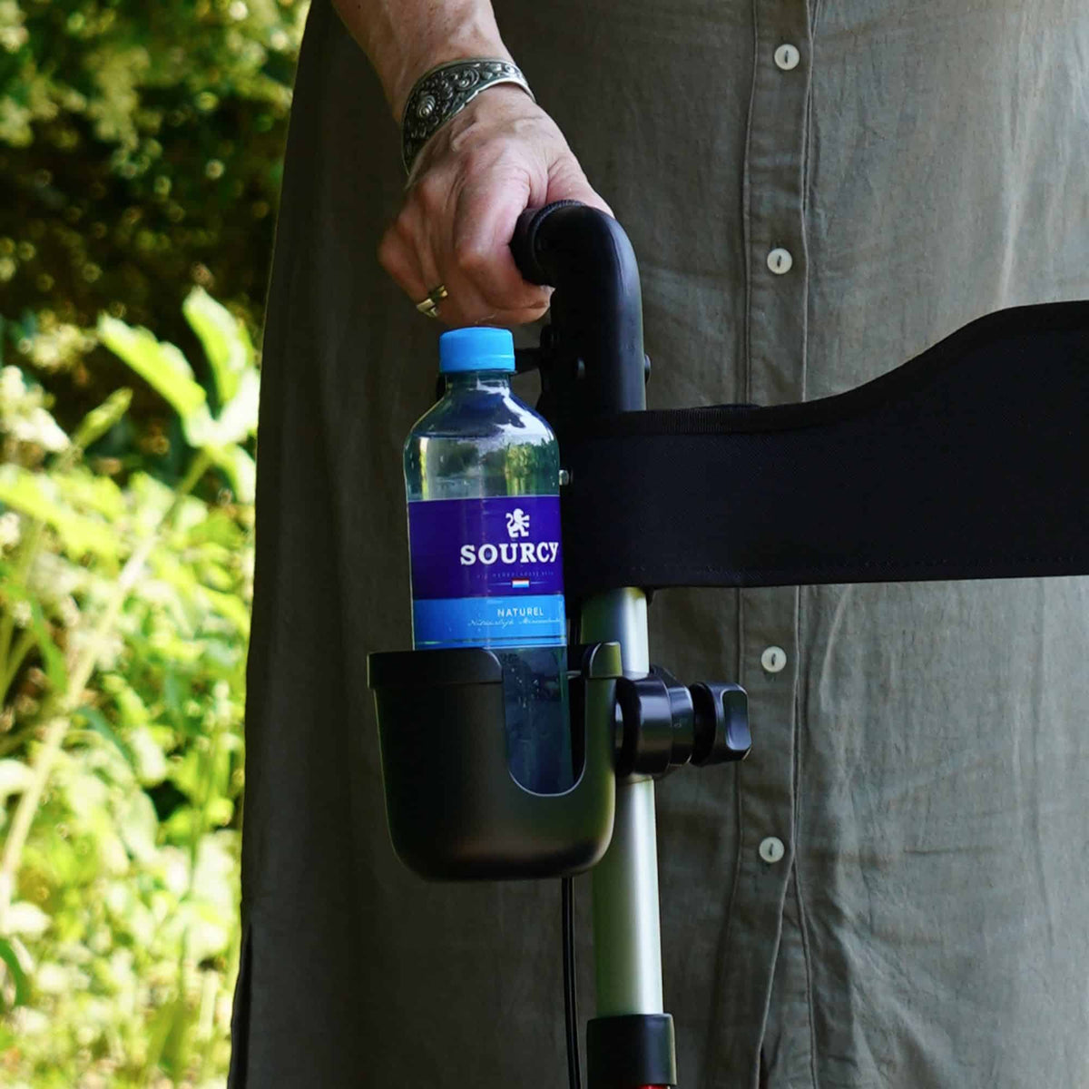 Beker en Telefoonhouder – voor rollator, rolstoel, trolley, kinderwagen & meer