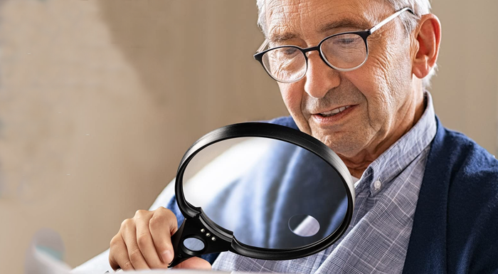 vergrootglas met verlichting