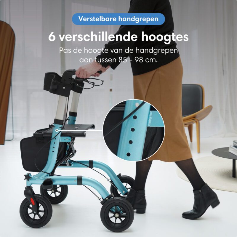 rollator in hoogte verstelbaar